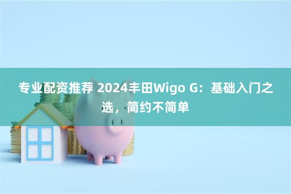 专业配资推荐 2024丰田Wigo G：基础入门之选，简约不简单